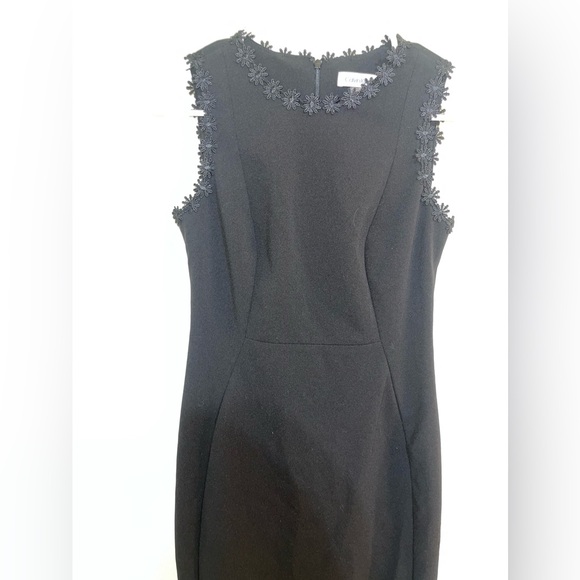 Calvin Klein Cocktail Dress with Floral Trim - Picture 4 of 5